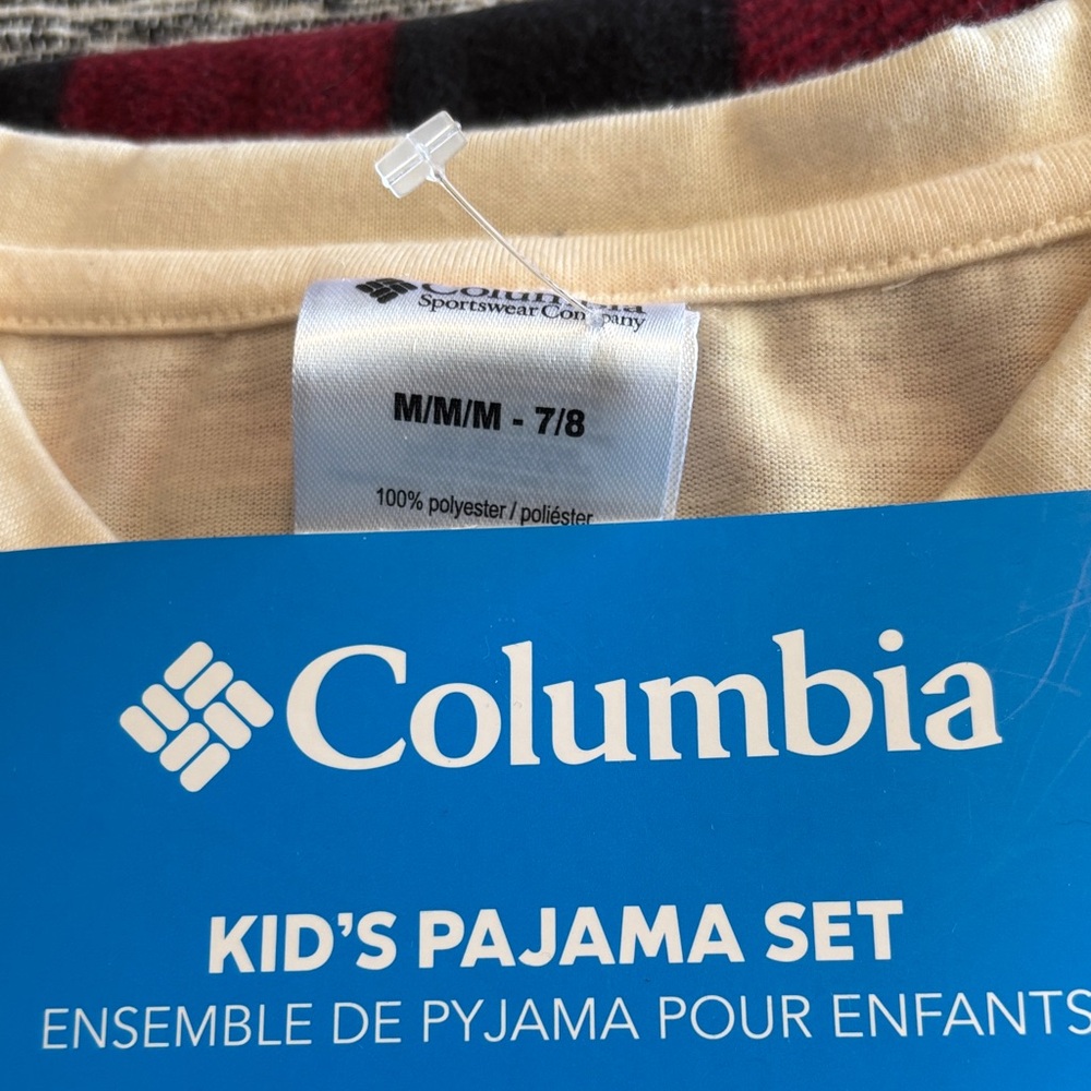 Columbia Cream and Red Kids Pajama Set - Picture 3 of 4